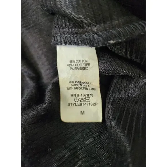 Comfy USA sweater jacket/shacket Sz M Pockets career office classic black gray - Picture 7 of 9